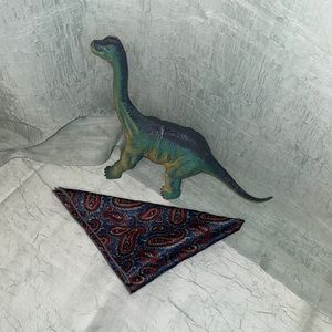Blue and Red Paisley Vintage Bandana Pocket Square Scarf